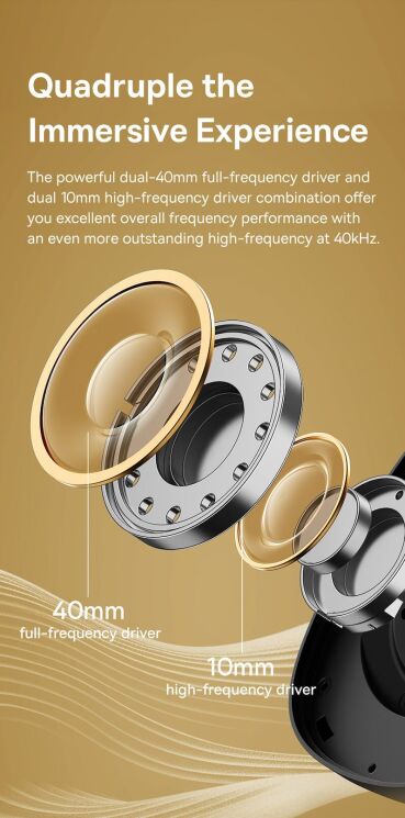 Беспроводные наушники Baseus Bowie H1 Pro A00050601113-00 - Cluster Black: фото 10 из 19