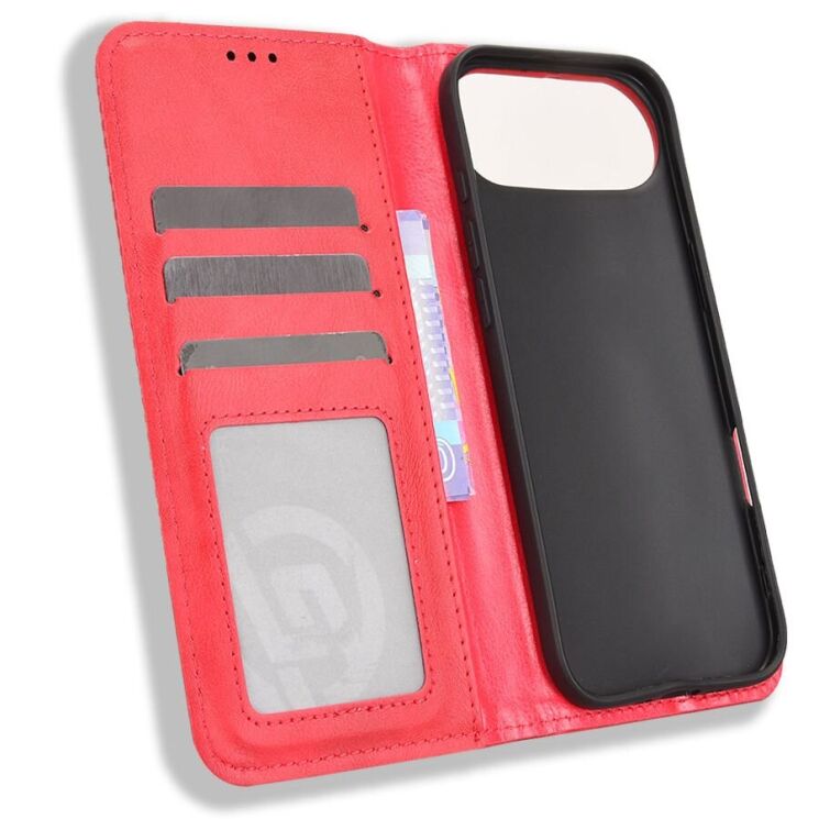 Чехол-книжка Deexe Retro Style для iPhone Air - Red: фото 5 из 19