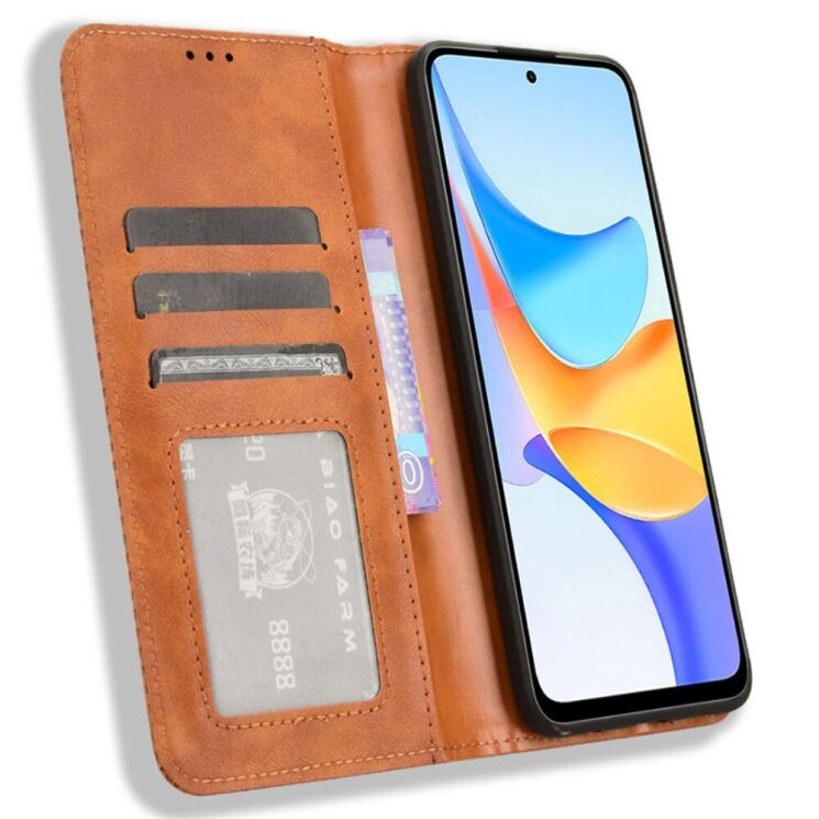 Чехол Deexe Retro Style для Honor X7b - Brown: фото 2 из 7