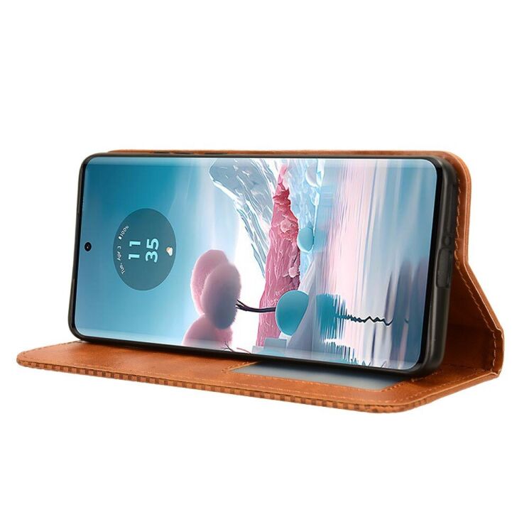 Чехол Deexe Retro Style для Motorola Edge 40 Neo - Brown: фото 3 из 7