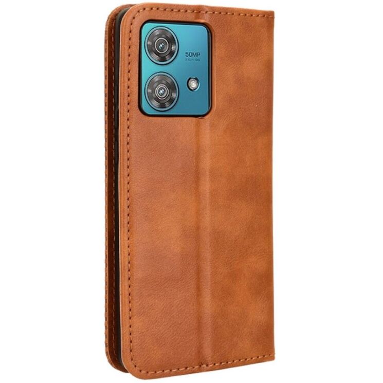 Чехол Deexe Retro Style для Motorola Edge 40 Neo - Brown: фото 6 из 7