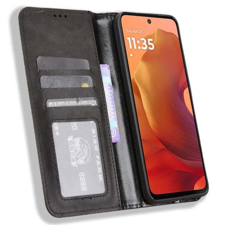Чохол Deexe Retro Style для Motorola Moto G15 / G15 Power - Black: фото 2 з 7
