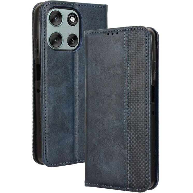 Чохол Deexe Retro Style для Motorola Moto G56 - Blue: фото 1 з 15