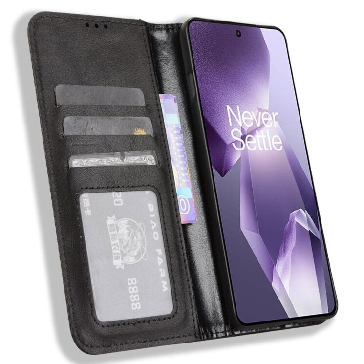 Чехол Deexe Retro Style для OnePlus 13R / Ace 5 / Ace 5 Pro - Black: фото 2 из 7