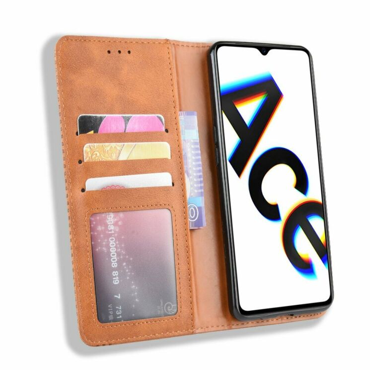 Чехол Deexe Retro Style для Realme X2 Pro - Brown: фото 6 из 16