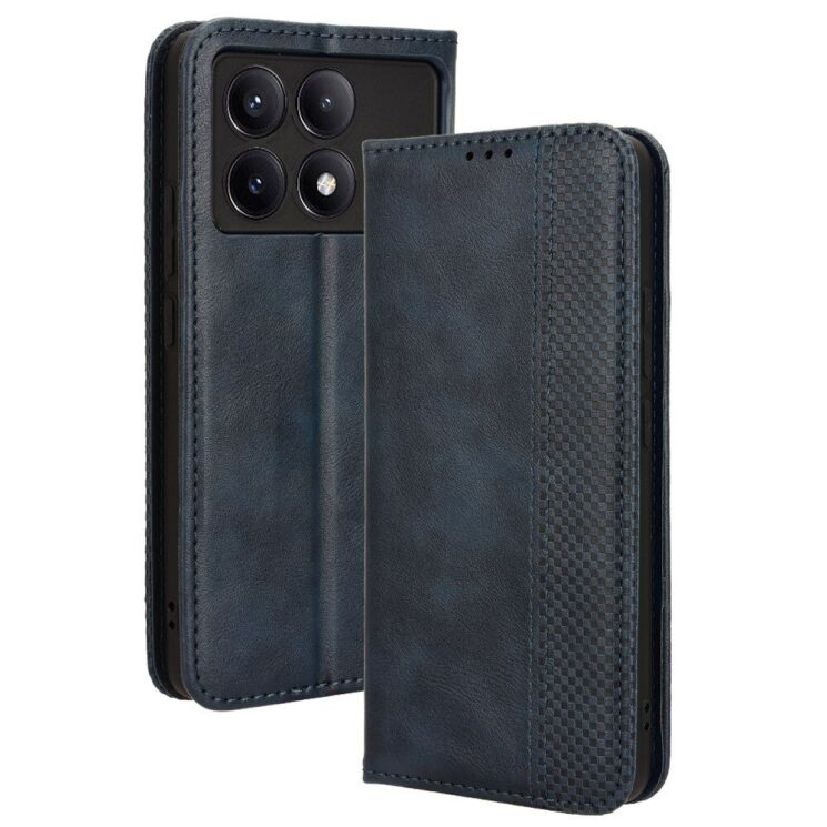 Чохол Deexe Retro Style для Xiaomi Poco X6 Pro - Blue: фото 1 з 7