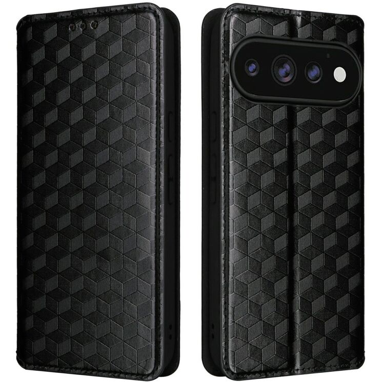 Чехол Deexe Rhombus Book для Google Pixel 11 / 11 Pro - Black: фото 1 из 7