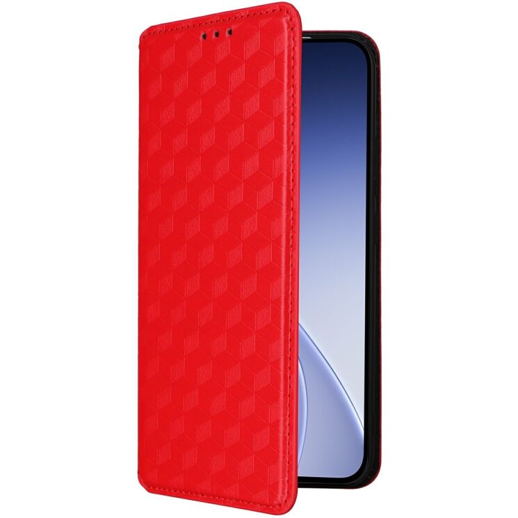 Чехол Deexe Rhombus Book для OPPO Reno 15 - Red: фото 6 из 7