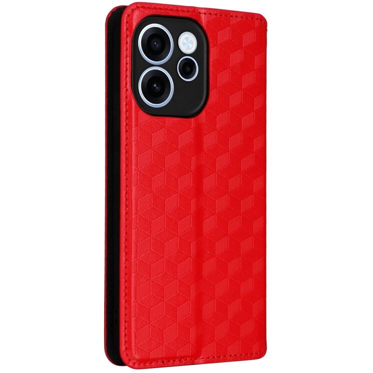 Чехол Deexe Rhombus Book для OPPO Reno 15 - Red: фото 7 из 7