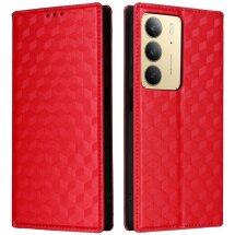Чехол Deexe Rhombus Book для Realme C75 - Red: фото 1 из 10