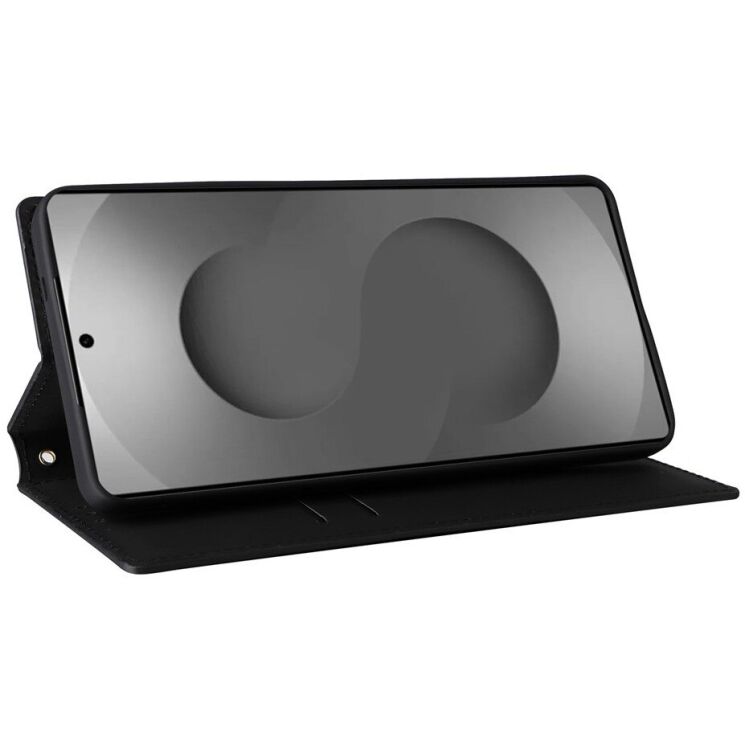 Чехол Deexe Rhombus Book для Samsung Galaxy S26 Ultra - Black: фото 3 из 7