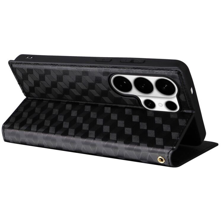 Чехол Deexe Rhombus Book для Samsung Galaxy S26 Ultra - Black: фото 4 из 7