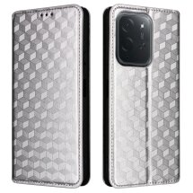 Чехол Deexe Rhombus Book для Xiaomi Poco C95 Pro - Silver: фото 1 из 7