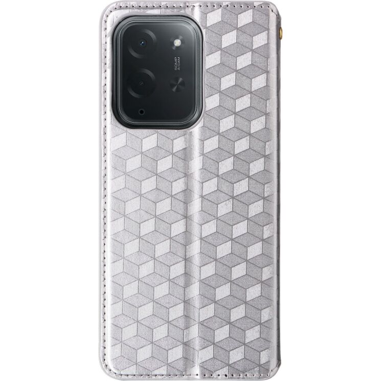 Чехол Deexe Rhombus Book для Xiaomi Poco C95 Pro - Silver: фото 7 из 7