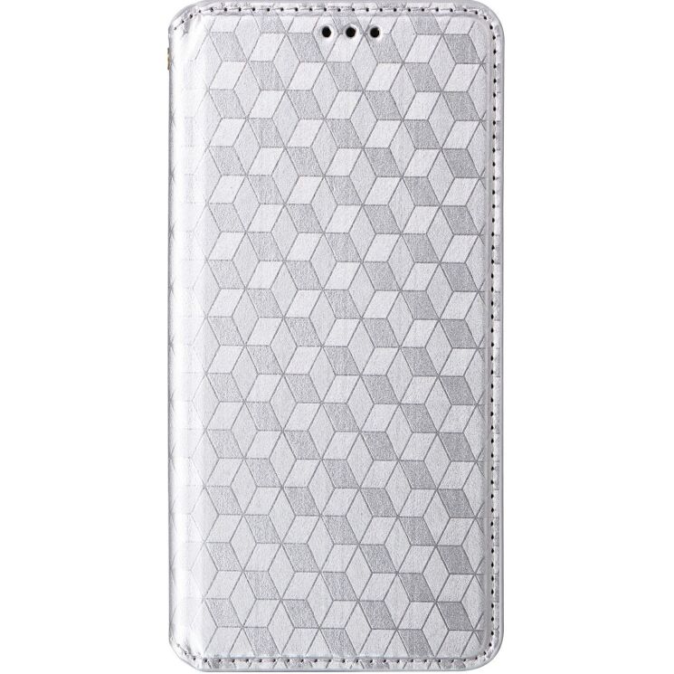 Чехол Deexe Rhombus Book для Xiaomi Poco C95 Pro - Silver: фото 6 из 7