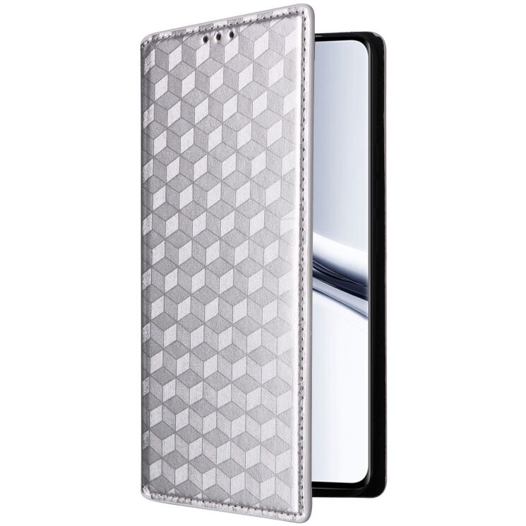 Чехол Deexe Rhombus Book для Xiaomi Redmi Note 15 (4G/5G) / Poco M8 - Silver: фото 7 из 8