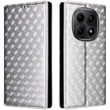 Чехол Deexe Rhombus Book для Xiaomi Redmi Note 15 (4G/5G) / Poco M8 - Silver: фото 1 из 8