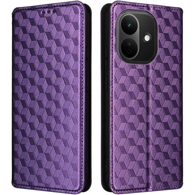 Чохол Deexe Rhombus Book для Xiaomi Redmi Note 17 - Purple (430015V) Чохол Deexe Rhombus Book для Xiaomi Redmi Note 17 - Purple: фото 1 з 7