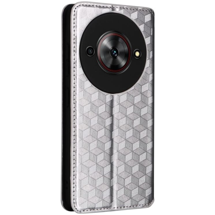 Чехол Deexe Rhombus Book для ZTE Nubia Focus - Silver: фото 7 из 9