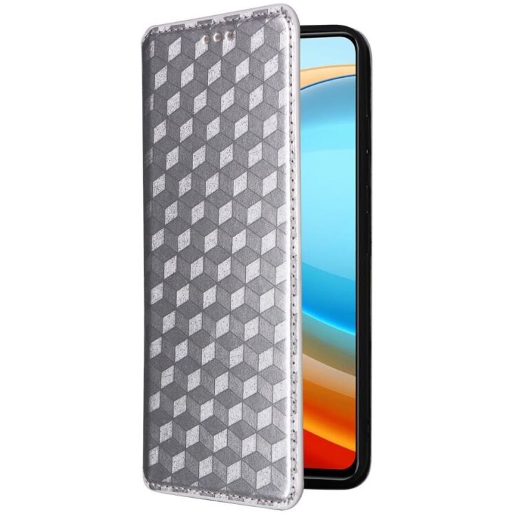 Чехол Deexe Rhombus Book для ZTE Nubia Focus - Silver: фото 6 из 9