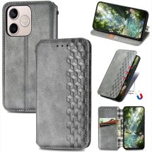 Чехол Deexe Rhombus Wallet для Honor 600 Lite - Grey: фото 1 из 8