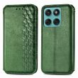 Чохол Deexe Rhombus Wallet для Motorola Moto G17 Power / G15 Power / G15 - Green (408425G)