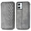 Чохол Deexe Rhombus Wallet для Motorola Moto G84 - Grey (339155H)