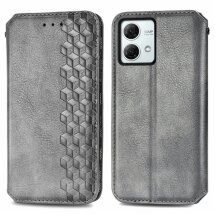 Чехол Deexe Rhombus Wallet для Motorola Moto G84 - Grey: фото 1 из 6