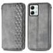 Чехол Deexe Rhombus Wallet для Motorola Moto G84 - Grey (339155H). Фото 1 из 6