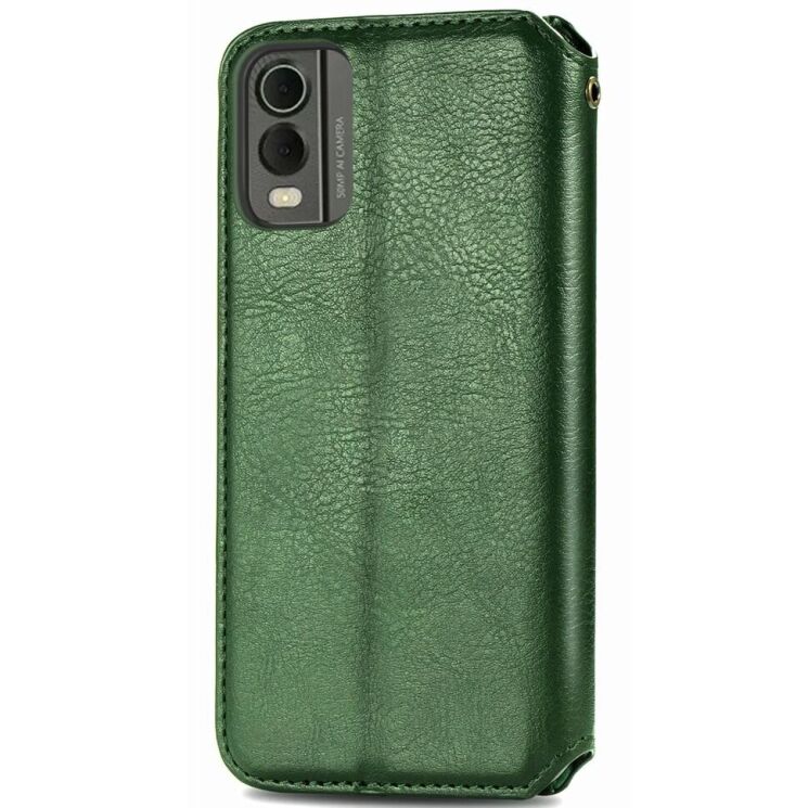 Чехол Deexe Rhombus Wallet для Nokia C32 - Green: фото 6 из 7