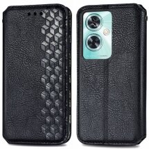 Чехол Deexe Rhombus Wallet для OnePlus Nord N30 SE - Black: фото 1 из 6