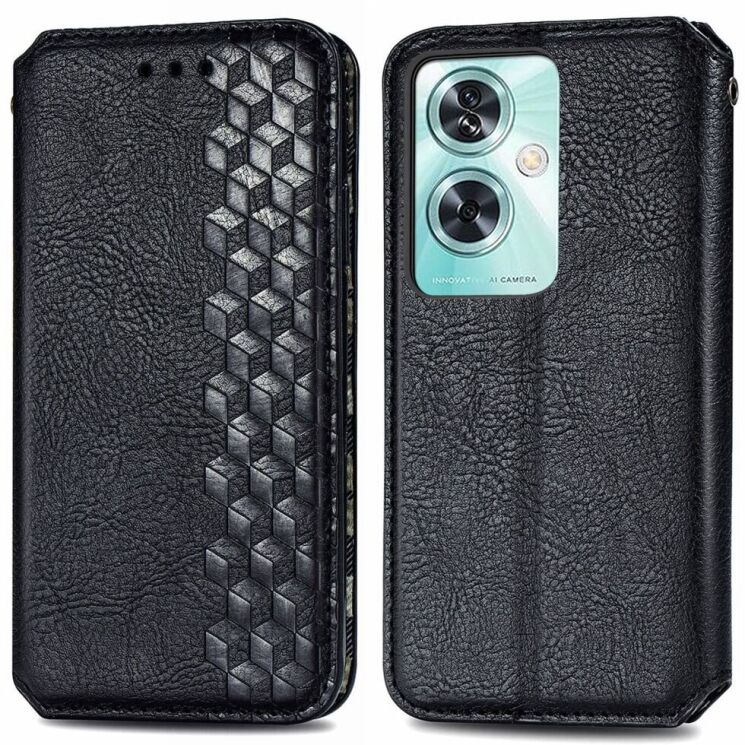 Чехол Deexe Rhombus Wallet для OnePlus Nord N30 SE - Black: фото 1 из 6