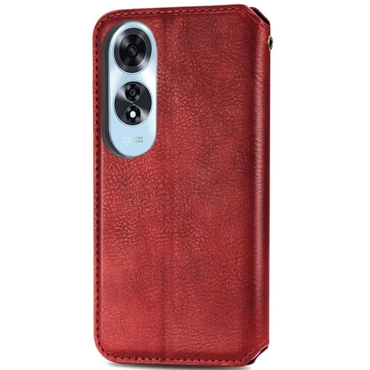 Чехол Deexe Rhombus Wallet для OPPO A60 - Red: фото 5 из 9