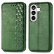 Чехол Deexe Rhombus Wallet для Samsung Galaxy A37 (A376) - Green (406040G)