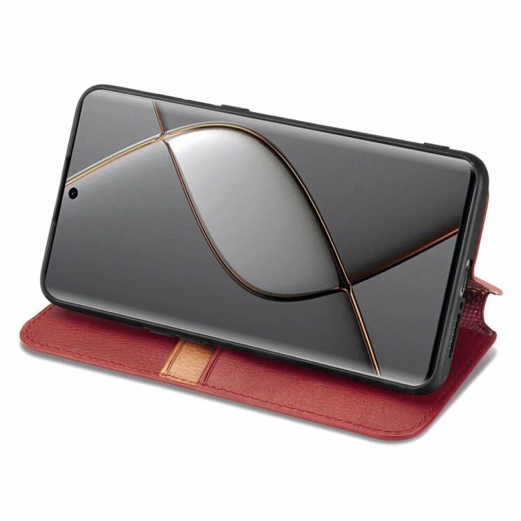 Чохол Deexe Rhombus Wallet для TECNO Spark 20 Pro+ - Red: фото 3 з 6