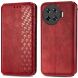 Чохол Deexe Rhombus Wallet для TECNO Spark 20 Pro+ - Red (351217R). Фото 1 з 6