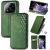 Чехол Deexe Rhombus Wallet для Xiaomi Redmi Note 14 Pro 5G - Green: фото 1 из 10