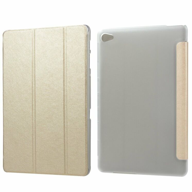 Чехол Deexe Silk Texture для Huawei MediaPad M5 Lite 10 - Gold: фото 1 из 2