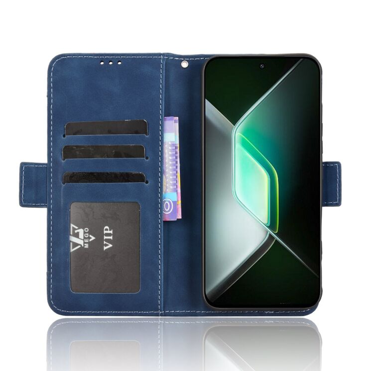 Чехол Deexe Wallet Stand для Infinix GT 30 Pro - Blue: фото 5 из 15