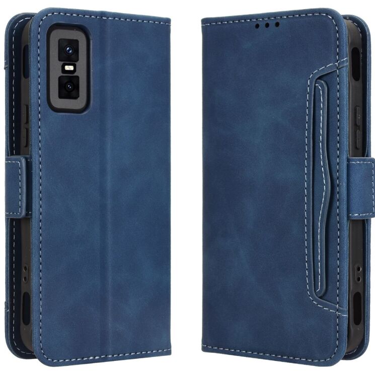 Чехол Deexe Wallet Stand для Infinix GT 30 Pro - Blue: фото 1 из 15