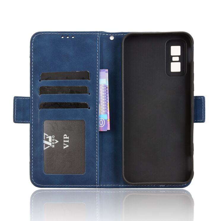 Чехол Deexe Wallet Stand для Infinix GT 30 Pro - Blue: фото 4 из 15