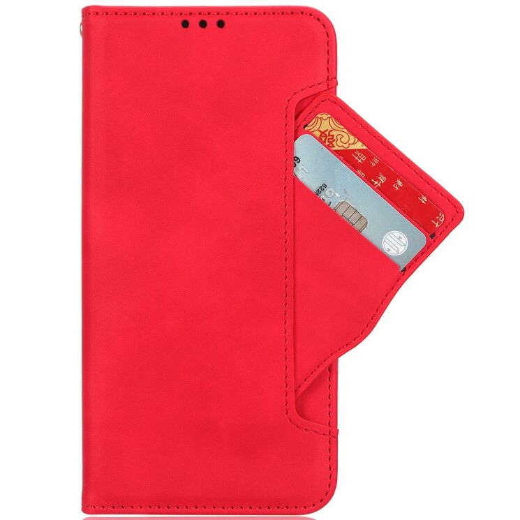 Чохол Deexe Wallet Stand для Infinix Hot 60 Pro - Red: фото 3 з 15
