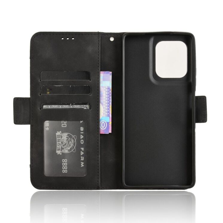 Чехол Deexe Wallet Stand для Motorola Moto G75 - Black: фото 5 из 8