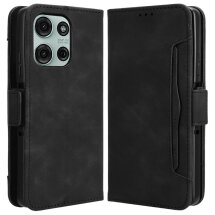 Чехол Deexe Wallet Stand для Motorola Moto G75 - Black: фото 1 из 8