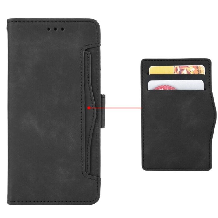 Чехол Deexe Wallet Stand для Motorola Moto G75 - Black: фото 6 из 8