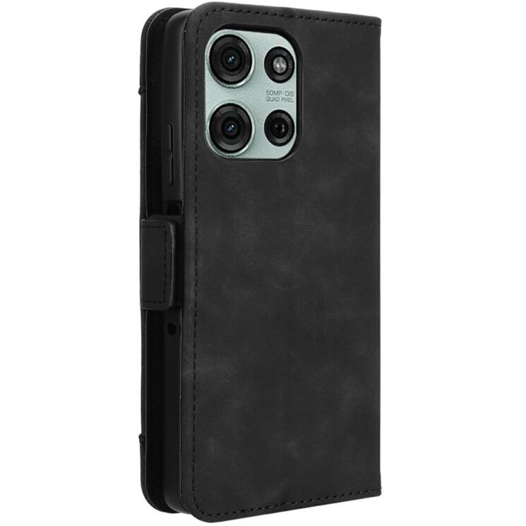 Чехол Deexe Wallet Stand для Motorola Moto G75 - Black: фото 7 из 8