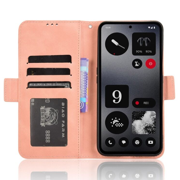 Чехол Deexe Wallet Stand для Nothing CMF Phone 1 - Pink: фото 3 из 7