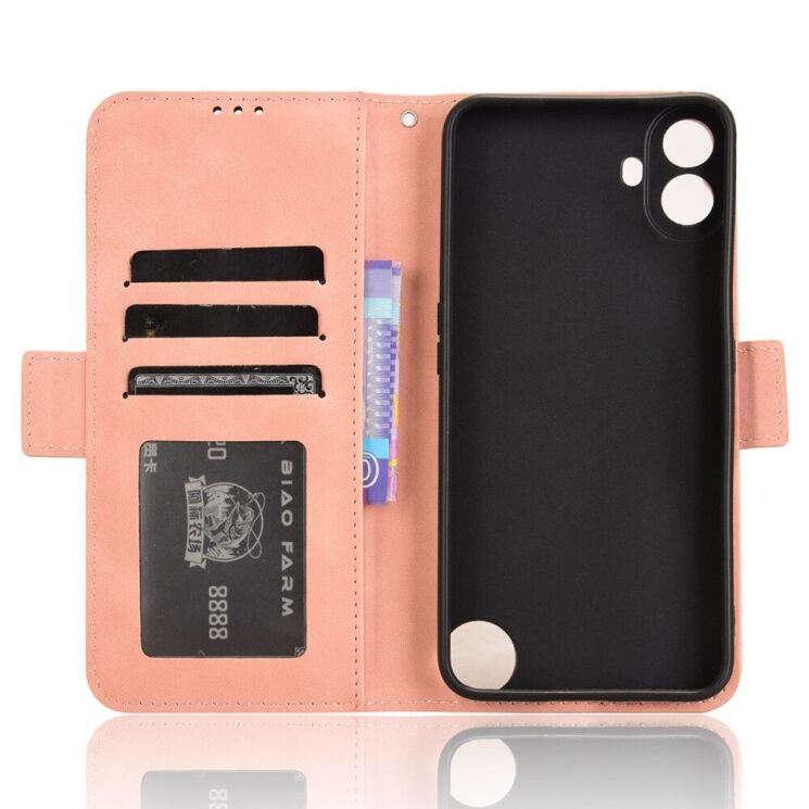 Чехол Deexe Wallet Stand для Nothing CMF Phone 1 - Pink: фото 5 из 7