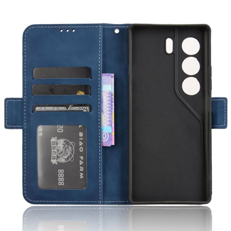 Чехол Deexe Wallet Stand для TECNO Camon 40 (CM5) - Blue: фото 4 из 7