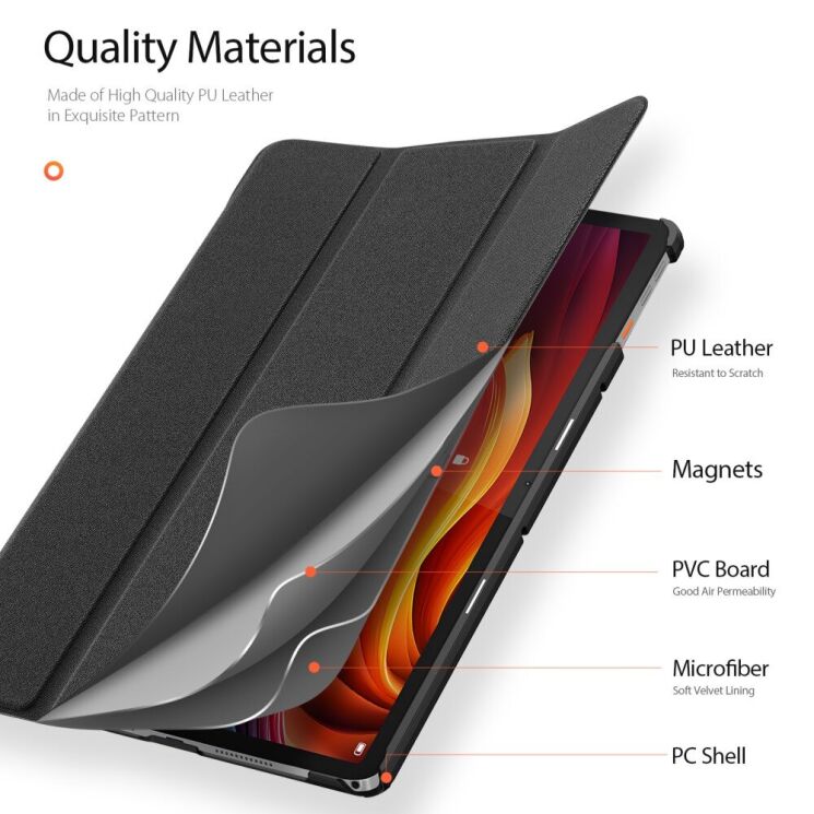 Чехол DUX DUCIS Domo Series для Lenovo Tab K11 Plus - Black: фото 6 из 10